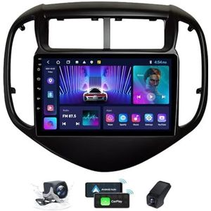 Android 14 Carplay Autoradio voor Chevrolet Aveo 3 2016-2021, 9,5 inch 2K Scherm Radio Android Auto Bluetooth 5.0 Handsfree 4G WiFi FM/RDS/DAB+ Radio HiFi Achteruitkijkcamera + DVR(M100CP)