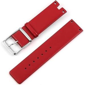 Kijk naar bands Horlogebanden Dameshorlogebanden Echt leer Zacht Duurzaam Horlogebanden 22 MM Wit Zwart Bruin Rood Heren Vervangingsband Dagelijks (Color : Red, Size : 22mm)