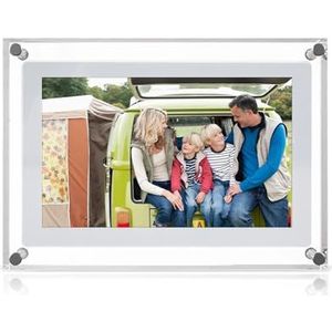 2G-geheugen 7 Inch Acryl Digitale Fotolijst IPS-scherm Batterij In NFT-display Elektronische Videofotolijst Eenvoudig delen