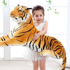 Tijger Luipaard Panter Pluche Speelgoed Zachte Knuffels Witte Tijger Jaguar Pop Kinderen Kinderen Gift Familie decoratie-60cm, Tijger-Geel