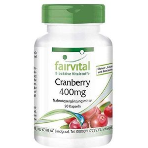 Fairvital | Veenbessen capsules 400mg (veenbes) - HOOG GEDOSEERD - VEGAN - 90 capsules - zuivere stof en zonder additieven