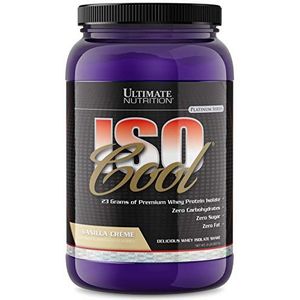 Ultimate Nutrition ISO Cool Whey Isolate Protein Powder - Keto Friendly - Sugar, Carb and Fat-free - 23 Grams of Protein Per Serving, Vanilla, 2 Pounds