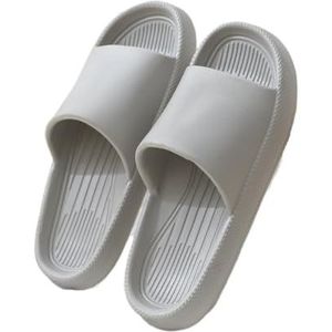 Slippers, Effen kleur Eenvoudige thuis, onderweg Comfortabele sandaalpantoffels Unisex modellen,voor dames en heren(Gray,45 EU)
