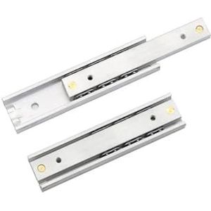 2 stks brede ladegeleiders vouwrail voor 16 mm lade meubels lager glijbanen rail (maat : 70 mm x 16 mm)