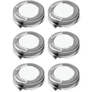 Reservekoppen SH50 voor scheerapparaten serie 5000, reservekoppen HQ8 SH50, 52 upgrade-messen voor een zachte scheerervaring (6 stuks)