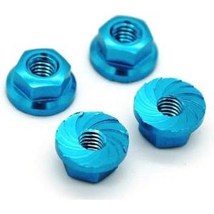 For WLtoys 104072 104001 104002 RC afstandsbediening auto 1/10 4WD racewagen metalen upgrade accessoires M4 borgmoer 4 STUKS(Blue)
