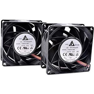 LMNCBVYA - Double Ball Bearing Design for Optimal 2PCS THB0812BE 8cm 8038 12V 6.00A High-Speed Server Fan