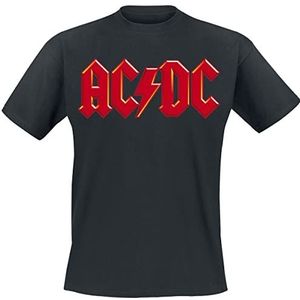 AC/DC Red Logo T-shirt zwart XL 100% katoen Band merch, Bands