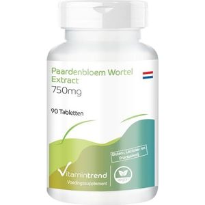 Paardenbloemwortelextract 750mg - met 750mg paardenbloemwortelextract 10:1-90 tabletten - hoge dosering - veganistisch - biologisch beschikbare supplementen uit Duitsland | Vitamintrend