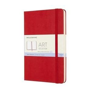 Moleskine creatieve notitieboekjes, schetsboek, groot/A5, 165G papier, harde kaft, rood