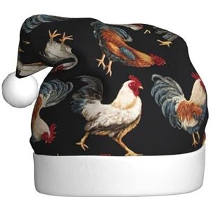 SSIMOO Franse hanen kerstfeest hoeden volwassen kersthoeden, vakantie partij accessoires, licht op het feest!