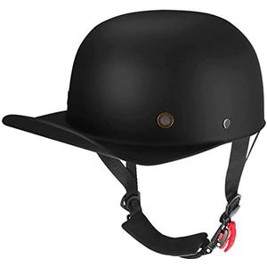 Skull Cap Halve Shell Helm, Motorfiets Baseball Cap Halve Helm DOT Goedgekeurde Mannen en Vrouwen Vintage Open Helm voor Bromfiets Straat Scooter ATV Helm Decoration