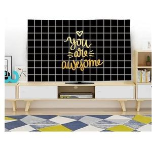 WLTYSM Tv-hoes, tv-hoes, bescherming, stofkap, huishouden, hangende tv, stof, polyester, afdekdoek, 47-170 cm, universele decoratie, tv-displaybeschermers (D, 50 inch)