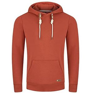 riverso RIVLuca Hoodie sweatshirt pullover capuchon kangoeroezakken regular fit effen katoen grijs groen rood blauw zwart S M L XL 2XL 3XL 4XL 5XL, donkerrood/design 01 (15401), 3XL