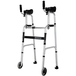 Progressive Mobility Aid Staande rollator voor senioren, ouderen, volwassenen en gehandicapten, verstelbare kruk met 2 wielen, Laod 180kg Decoration