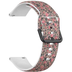 Compatibel met Garmin Forerunner 965, Forerunner 955/955 Solar, Forerunner 945/945 LTE (trendy botanische bloemenmotieven) 22 mm zachte siliconen sportband armband armband, Siliconen, Geen edelsteen