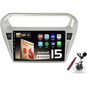 Android 15 Autoradio Sat Navi voor P-eugeot 301 (2013-2018) 9 Inch Touchscreen Multimedia Speler met Draadloze Carplay GPS Navigatie FM RDS Bluetooth 5G-WiFi SWC DSP,M150s