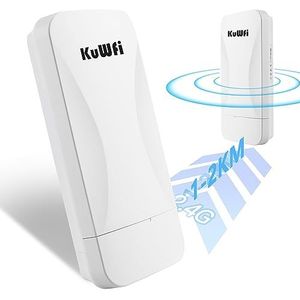 KuWfi - Outdoor Draadloze Brug - WLAN Brug - 300Mbps - Ondersteunt 1KM Transmissie
