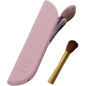 Make-upkwasten, reishouder, siliconen make-upborstelhouder, draagbare make-upkwasten-tas-organizer met magneetsluiting voor onderweg