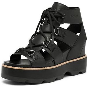 Sorel Joanie Iv Lace Wedge Damessandalen met sleehak, zwart, 41.5 EU