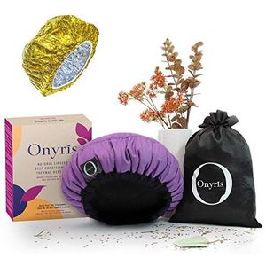 Verwarmingsmuts Voor Haarverzorging 100% Natuurlijk Met Lijnzaad, Haarverwarmingsmuts Magnetron, Draadloze Haarverzorgingsmuts Voor Alle Haartypes en -Texturen