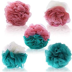 Luffa Bad spons kruk, mesh kruk bal mesh badspons formaat (5 pak)