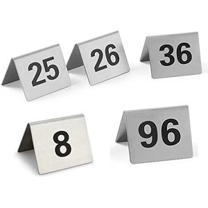 Roestvrijstalen tafelnummers voor tenten, 1-50 of 1-100 Tent Stijl Tafel Nummer Stands(1 to 50)