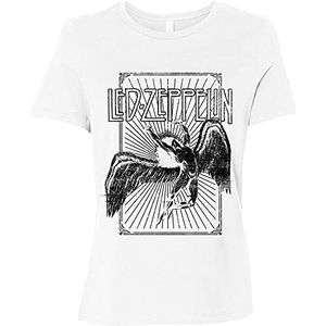 Led Zeppelin T Shirt Icarus Burst Band Logo nieuw Officieel Vrouwen Skinny Fit
