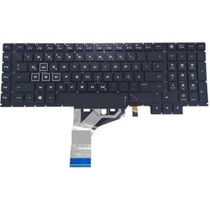 Belgisch Duits VK Italiaans RGB-verlicht toetsenbord voor HP Omen 17-AN 17t-an TPN-Q195 17T-AN000 17-AN001CA AN008 Kleurrijke achtergrondverlichting(German RGB Light)
