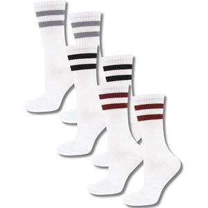 soxo Borduursel Sport Sokken Cadeau Voor Mannen Happy Socks Heren Tennissokken Socks For Men Wit 40-45 Wit 3 Paar
