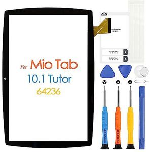 ARSSLY Scherm voor Lisciani Mio Tab Smart Kid Tutor Special Edition 64236 10,1 inch touchscreen digitizer touch screen digitizer glas paneel met reparatieset, zwart (niet LCD-scherm)