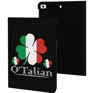 O'Talian Ierse 4 blad klaver Italiaanse vlag hoesje compatibel voor ipad mini 1/2/3/4/5 (7,9 inch) slanke hoes beschermende tablet hoesjes stand cover