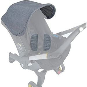 Brogtorl Kinderwagen luifel, Zonnescherm Compatibel met Doona Autostoel Kinderwagen (grijs)