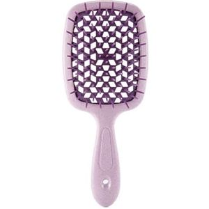 DieffematicSZ kam Wide Teeth Air Cushion Combs Women Scalp Massage Comb Hair Brush Hollowing Out Hairdressing Tool Drop Shipping (Color : Purple)