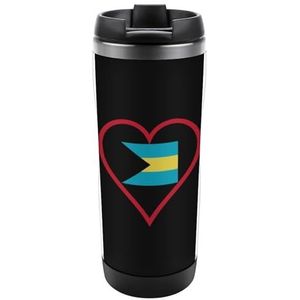 I Love Bahama's Rode Hart Reismok Roestvrij Staal Koffie Cup Isolatie Tumbler Thermische Mok voor Theesap