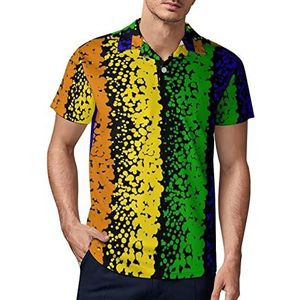 Rainbow Bubbles heren golf poloshirt zomer korte mouw T-shirt casual sneldrogende T-shirts 4XL