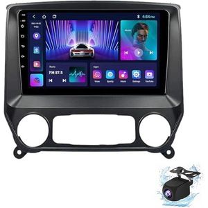 Android 14.0 2 Din Autoradio 9"" Touchscreen Auto Stereo voor Chevrolet Silverado 2014-2018 met Draadloze Carplay Android Auto GPS navigatie AHD Omgekeerd beeld Stuurwielbediening(P1(1G+32G))