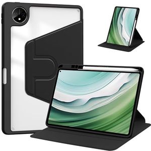 Tablet PC-hoes Doorzichtige achterkant compatibel met Huawei MatePad Pro 11 (2023) met penhouder, 360 graden draaibare standaard Folio Flip Smart Tablet Cover Auto Sleep/Wake Tablet Case Bescherming(S