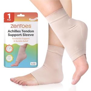 ZenToes Achilles Peeshielbeschermer Compressie Gewatteerde Mouw Sokken voor Bursitis, tendinitis, Tederheid - 1 Paar