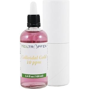 Colloïdaal goud | 10 ppm | 3,4 floz - 100 ml | Heiltropfen®