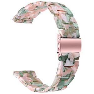 ENICEN Hars Watch Band Compatibel met Fitbit versa 3 / Fitbit Sense Smart Polsband Accessoires Dames Mannen Hars Armband Strap for Fitbit Sense (Color : Pink green)