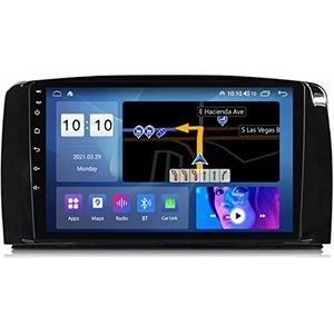 Autoradio 2 Din Radio voor M-ercedes B-enz R-Klasse W251 R300 R350 R63 2007-2011 GPS Navigatie 9"" Hoofd Eenheid Android 14 MP5 Multimedia Speler Video Ontvanger met 4G/5G WiFi DSP Carplay,M100s