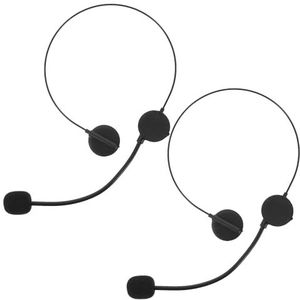 Janasiba Hoofdtelefoonaccessoires voor cosplay-kostuums, nep-microfoon-hoofdtelefoon, 2 stuks, kunststof