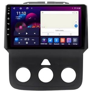 Android 14 GPS Navigation Stereo voor Dodge Ram 1500 2500 3500 2013-2018 9 Inch 2 Din Auto Radio met CarPlay AHD Omgekeerd beeld Bedieningselementen op het stuur GPS navigatie(A,S4 4G+64G)