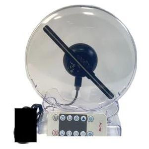 5,5 inch/14 cm 3D holografische projector met transparante afdekbeugel 128 LED hologram desktop reclamemachine kerstcadeau Levendige beelden