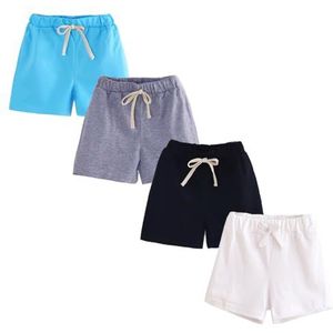 FedMois Set van 4 Jongens Zomer Shorts Katoen, Blauw, Grijs, Zwart en Wit, 2-3 jaar
