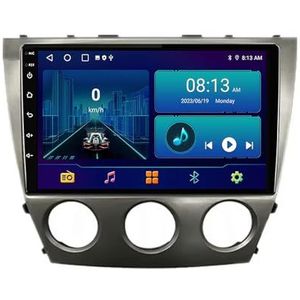 Dubbele DIN Android 14 autoradio voor Toyota Camry 2006-2011 10 Duim QLED Touch screen-met Draadloze Carplay Android Auto GPS navigatie 4G WiFi Stuurwielbediening achteruitrijcamera(A,P4 4G+WIFI 8Core