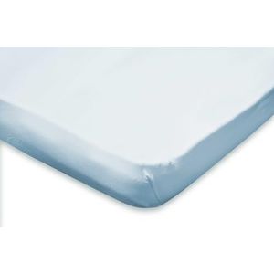 Topper Hoeslaken Jersey Katoen Stretch - licht blauw 160x210/220cm - Lits Jumeaux
