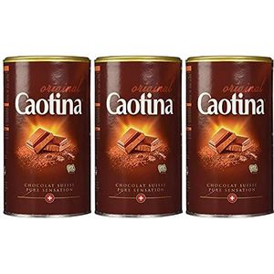 Caotina original, Cacaopoeder met Zwitserse Chocolade, Warme Chocolademelk, 3 Pakken, 3 x 500g