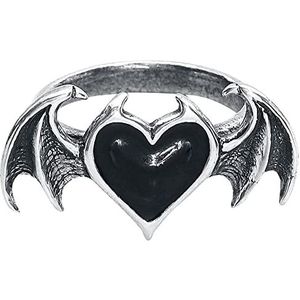 Alchemy Gothic BlackSoul Ring standaard M tinlegering Gothic, Nu Goth, Rock wear